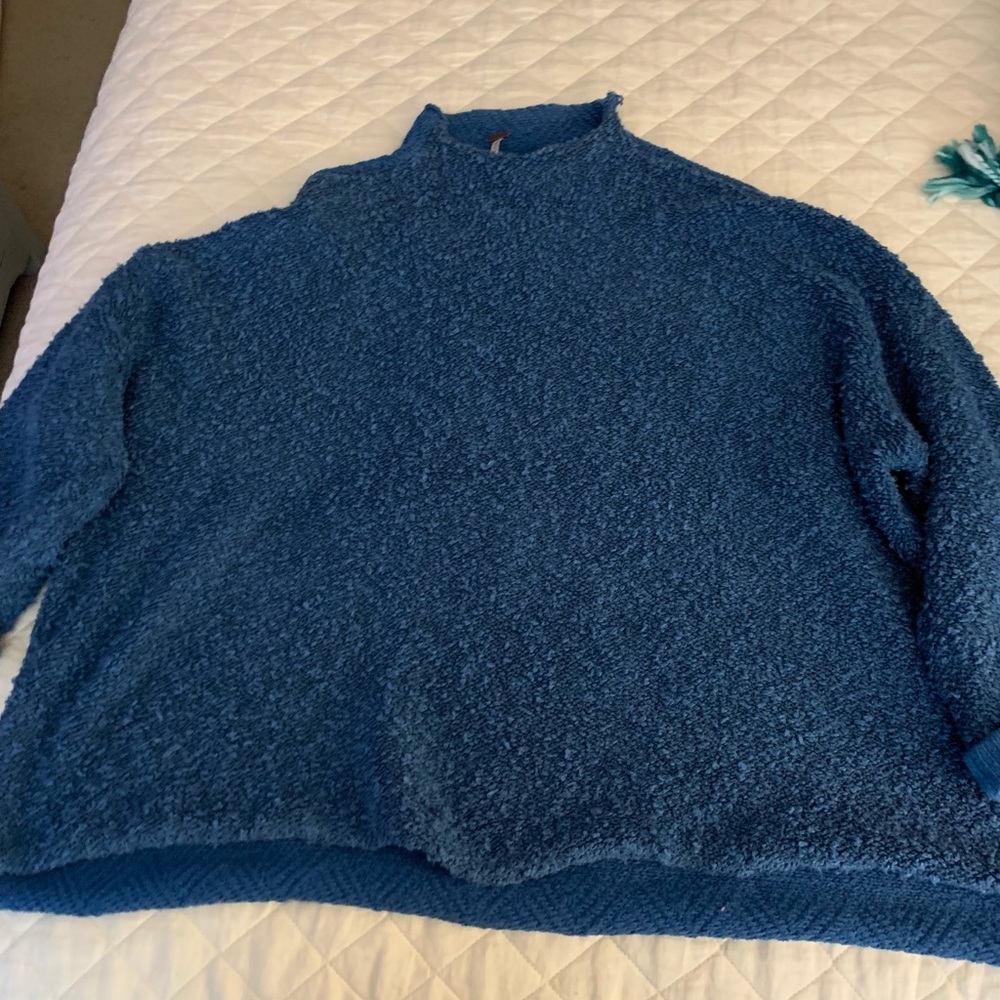 Oversized Blue Free People Sweater